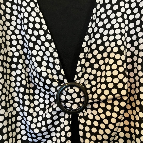 💲⬇️ Russell Kemp New York Black & White Polka Dot Top - Picture 3 of 8